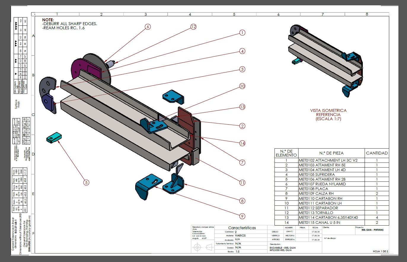 Planos de Fabricación